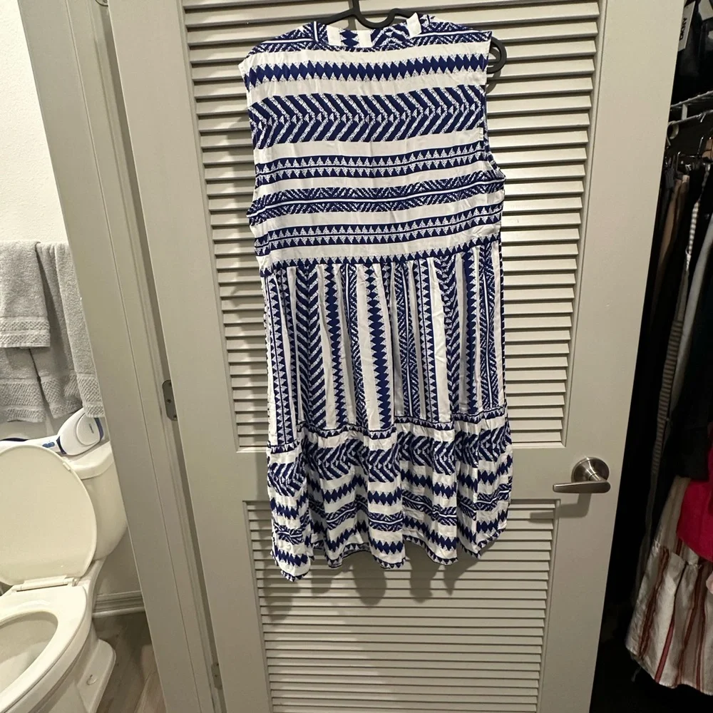 Cupshe Blue and White Patterned Mini Dress - Picture 2 of 2